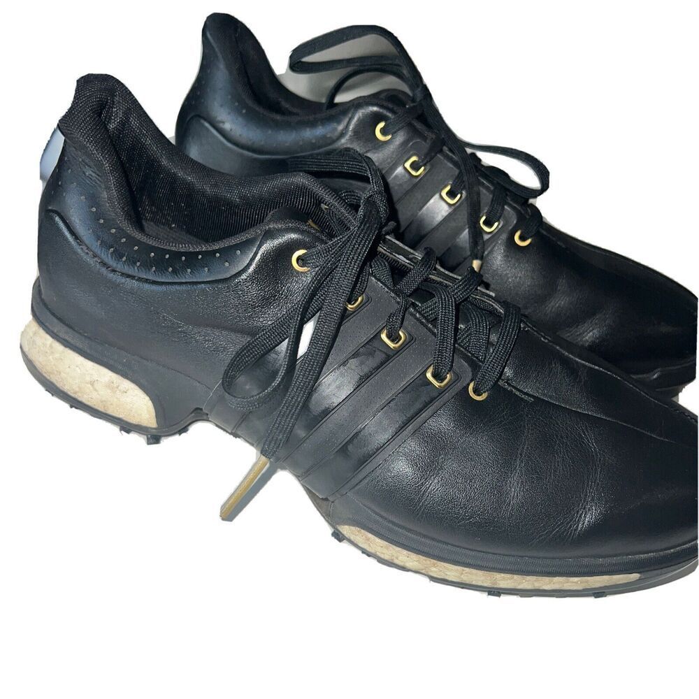 ADIDAS GOLF‎ Tour 360 BOOST Black Gold Golf Shoe Men's Sz 8